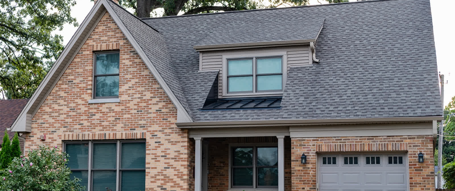 House with replaced roof