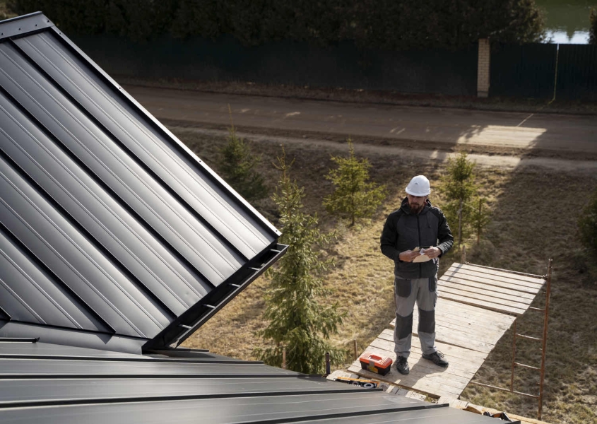 Residential metal roofing experts installing metal roofing for homes