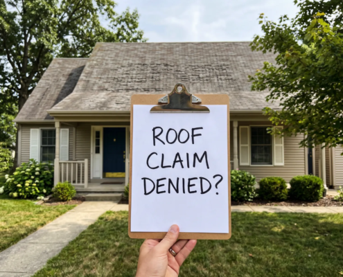 Homeowner reviewing a roofing contract to understand roof warranty exclusions
